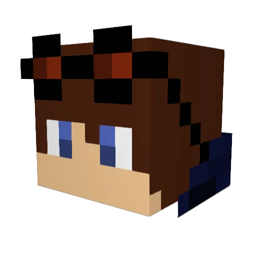 JoshGaming01 Minecraft avatar head, 3D render