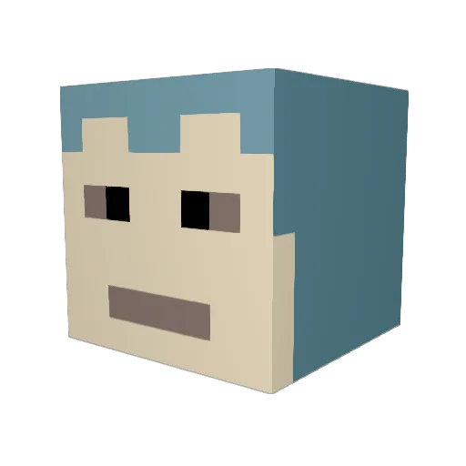 JoshGlow2025 Minecraft avatar head, 3D render