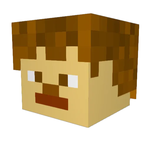 JoshHM Minecraft avatar head, 3D render