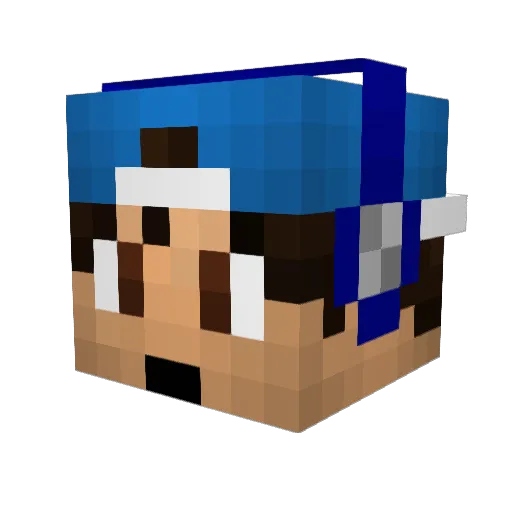 JoshSpiffy Minecraft avatar head, 3D render
