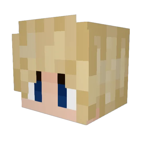 Josh_Azure Minecraft avatar head, 3D render