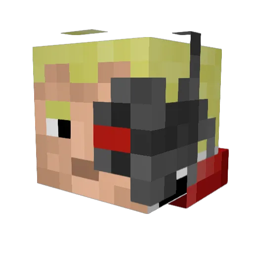 Josh_Bedrock Minecraft avatar head, 3D render