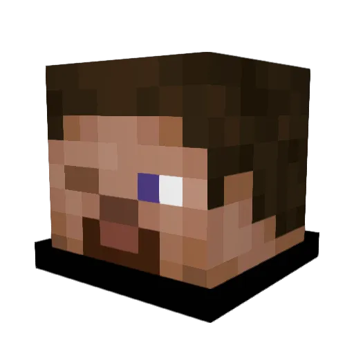 Josh_the_funny Minecraft avatar head, 3D render