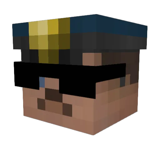 Joshay Minecraft avatar head, 3D render