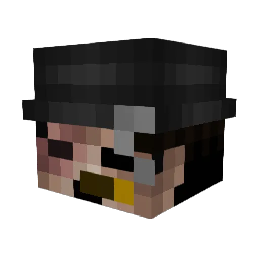JoshiBroos Minecraft avatar head, 3D render