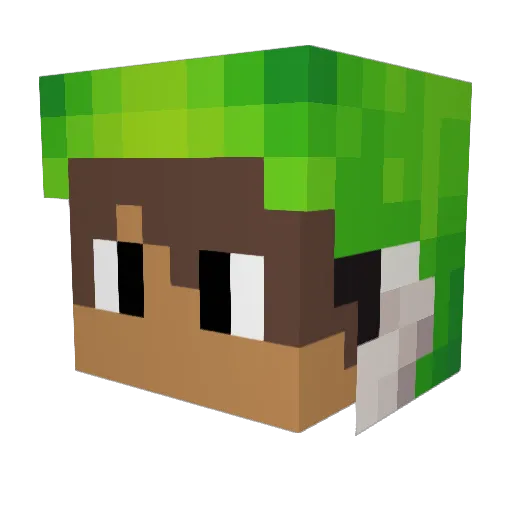 JoshiGR_ Minecraft avatar head, 3D render