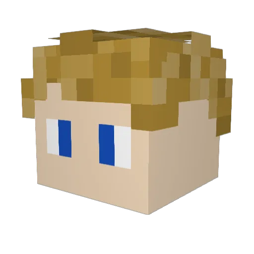 JoshiIsBack Minecraft avatar head, 3D render