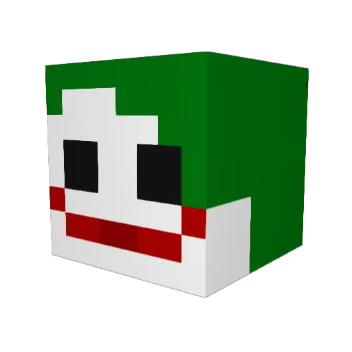JoshiKaku Minecraft avatar head, 3D render