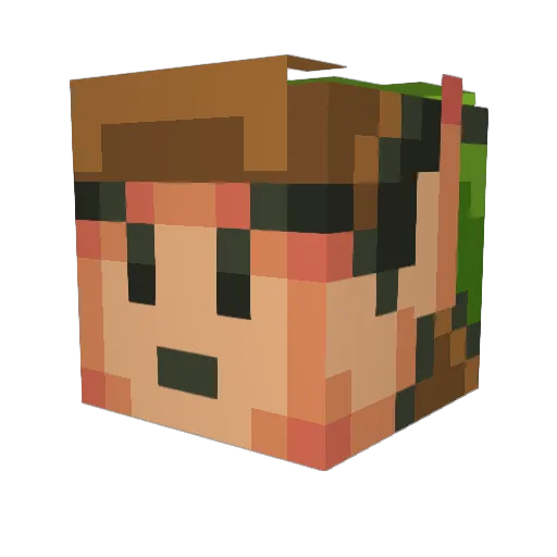 JoshiSpielt Minecraft avatar head, 3D render