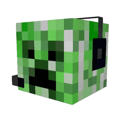 Joshidad Minecraft avatar head, 3D render