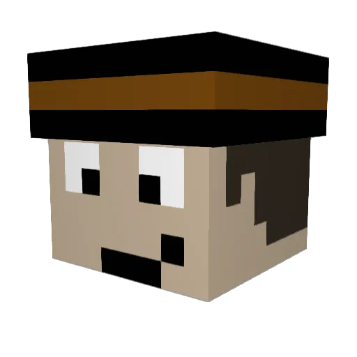JoshieBear Minecraft avatar head, 3D render