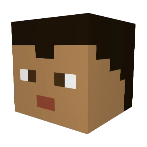 Joshmo1196 Minecraft avatar head, 3D render