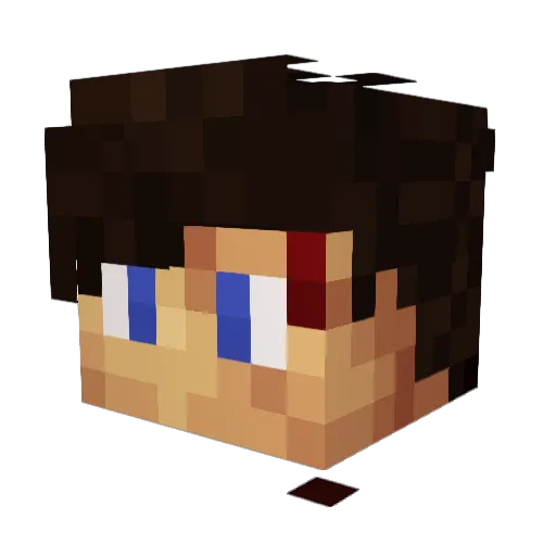 Joshmoor Minecraft avatar head, 3D render