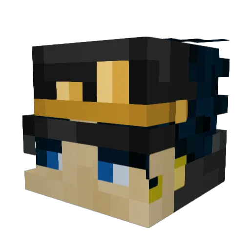 JoshnJo Minecraft avatar head, 3D render