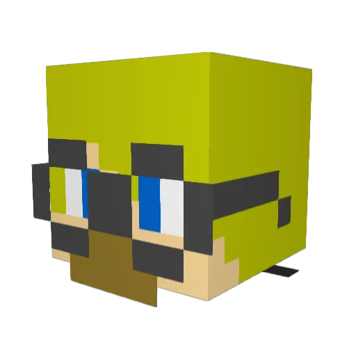 JoshuaCrusader Minecraft avatar head, 3D render