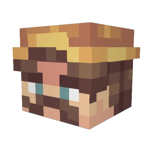 JoshuaD2C Minecraft avatar head, 3D render