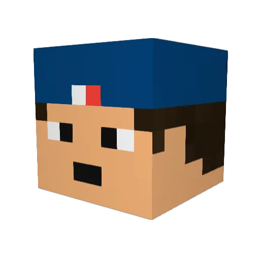 JoshuaHR Minecraft avatar head, 3D render