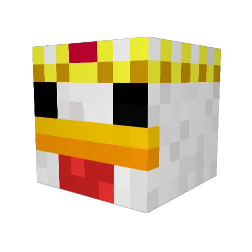 JoshuaWong Minecraft avatar head, 3D render