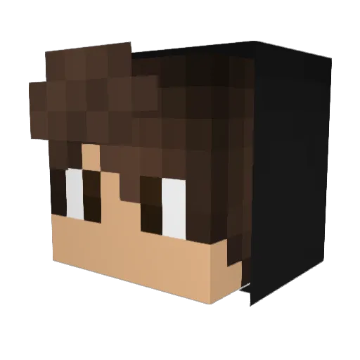 Joshua_Happier Minecraft avatar head, 3D render