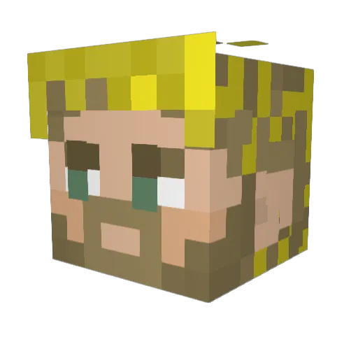 Joshua_block Minecraft avatar head, 3D render