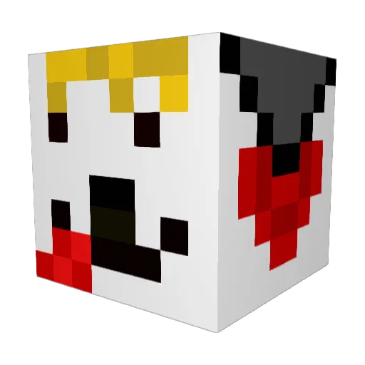 Joshuwawa Minecraft avatar head, 3D render