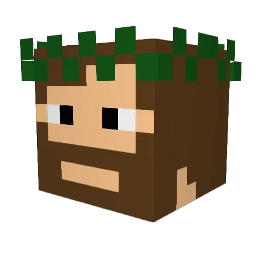 Joshweeny Minecraft avatar head, 3D render