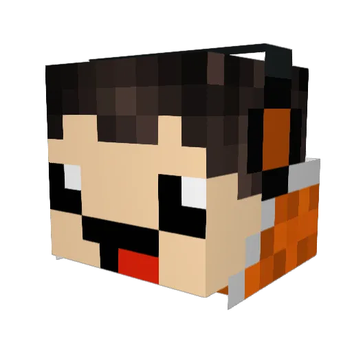 JoshyBoshy_ Minecraft avatar head, 3D render