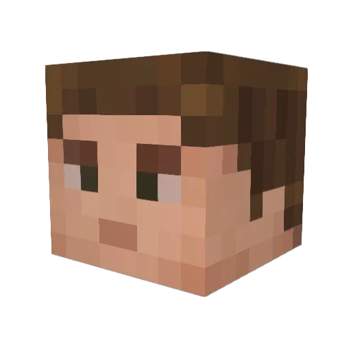 JoshyPowerz Minecraft avatar head, 3D render