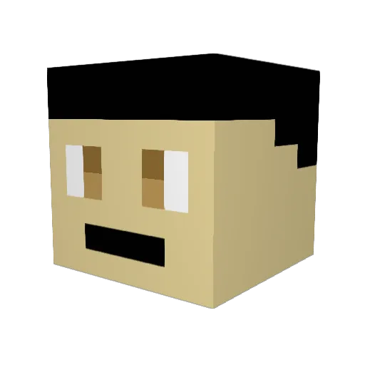 JoshyWatty Minecraft avatar head, 3D render