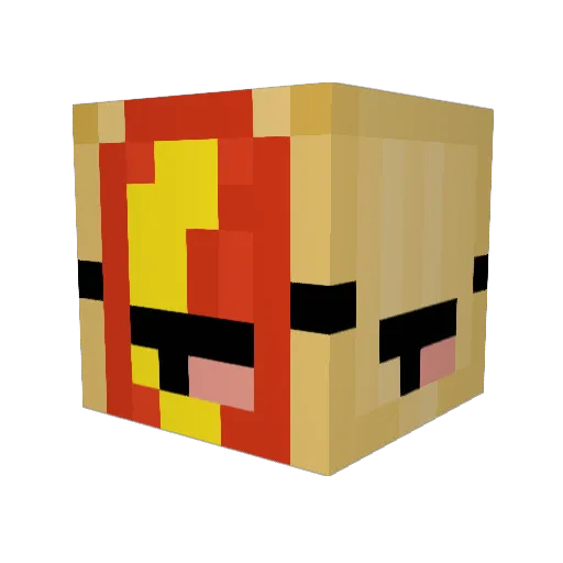 JosiahCD Minecraft avatar head, 3D render