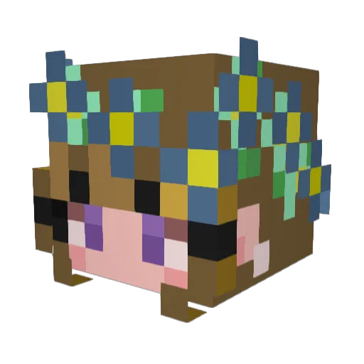 Josie21 Minecraft avatar head, 3D render