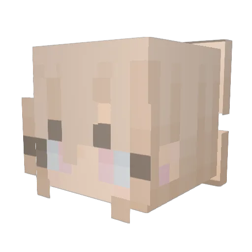 Josie6901 Minecraft avatar head, 3D render