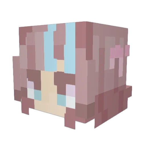 JosieGraceTV Minecraft avatar head, 3D render