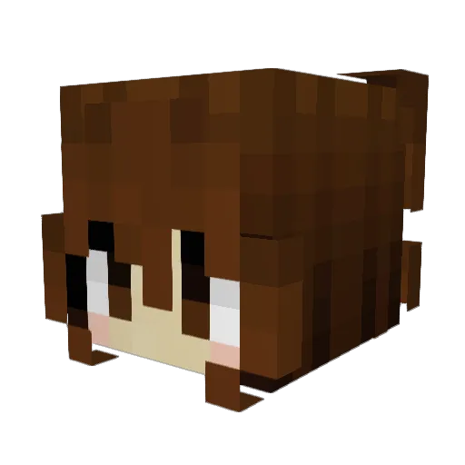Josiebel Minecraft avatar head, 3D render
