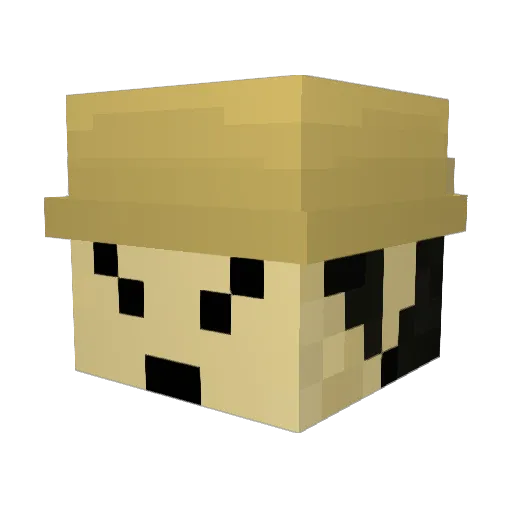Josjed Minecraft avatar head, 3D render