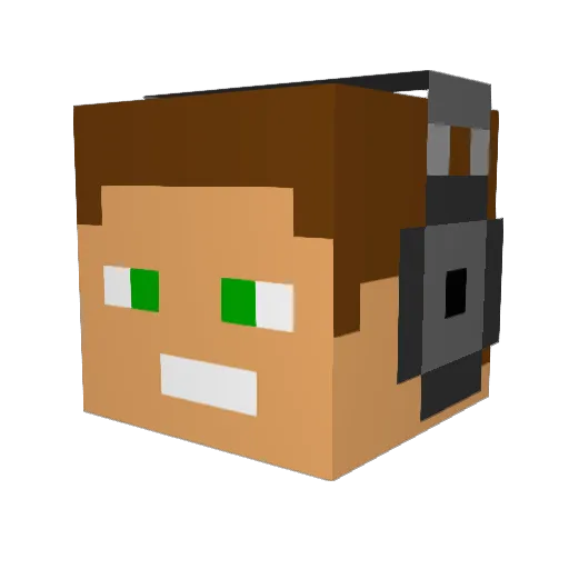 Joskaa Minecraft avatar head, 3D render