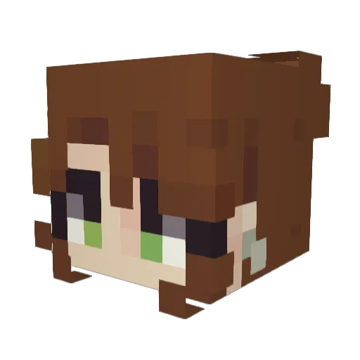 Jossalynn Minecraft avatar head, 3D render