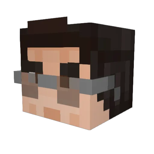 Jossaronious Minecraft avatar head, 3D render