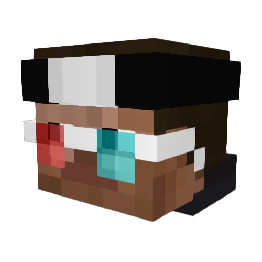 Jossetty Minecraft avatar head, 3D render
