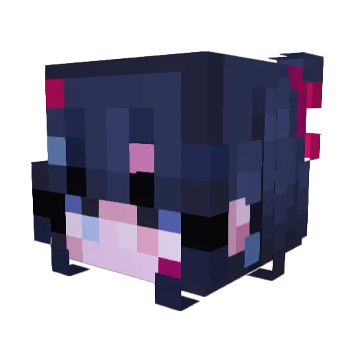 JossyPop Minecraft avatar head, 3D render