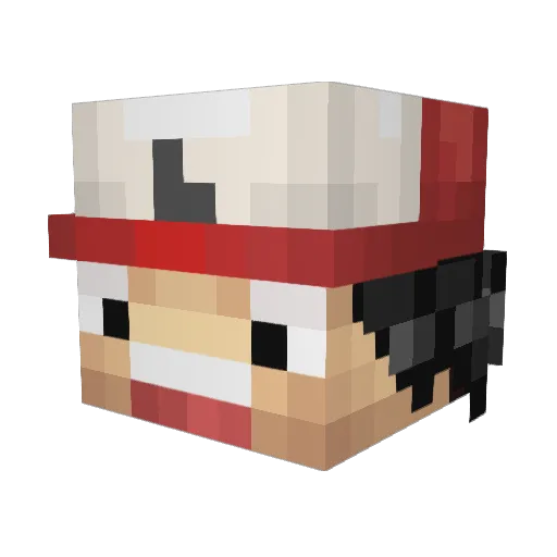 Josteinplay Minecraft avatar head, 3D render