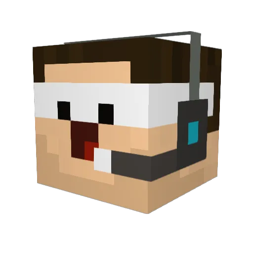 Josterr Minecraft avatar head, 3D render