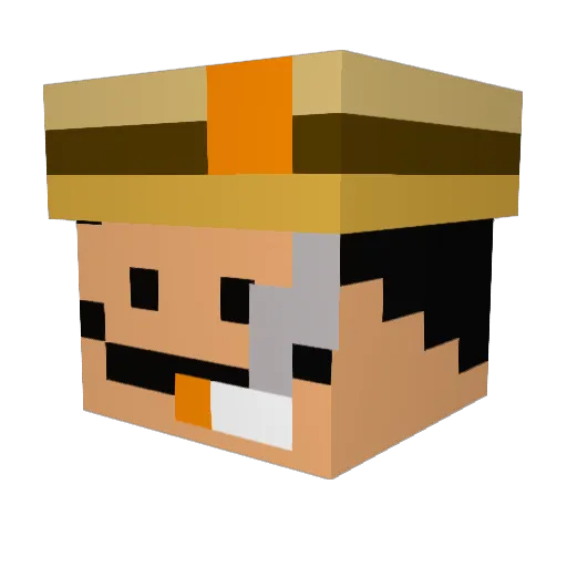 Josuaaaaa Minecraft avatar head, 3D render