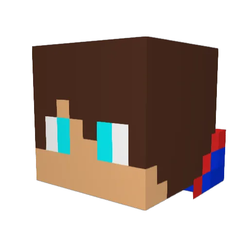Josueeviil Minecraft avatar head, 3D render