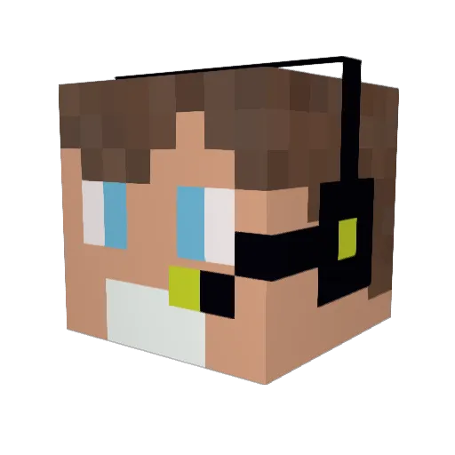 Jota17 Minecraft avatar head, 3D render