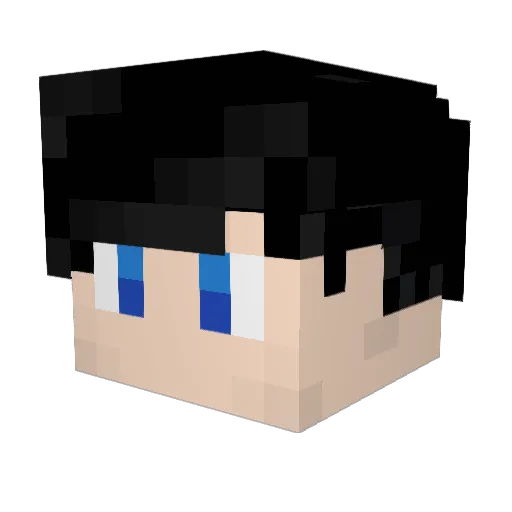 Jotak1ng Minecraft avatar head, 3D render