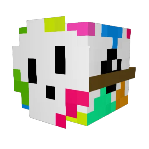 Jotaveesse Minecraft avatar head, 3D render