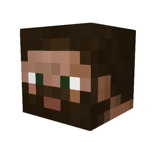 Jotchua365 Minecraft avatar head, 3D render