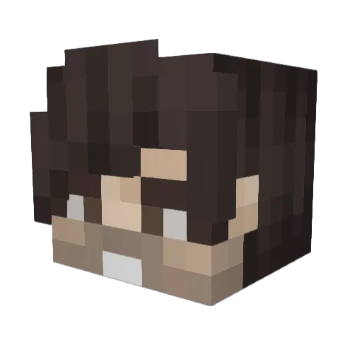 Jotegen Minecraft avatar head, 3D render