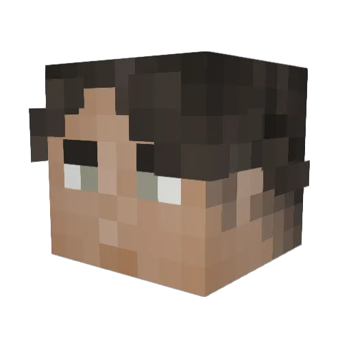 Jotfix Minecraft avatar head, 3D render